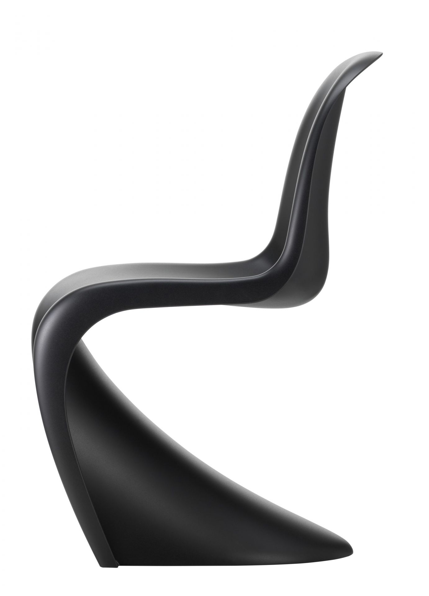 Panton Chair Kunststoff Stuhl Vitra Tiefschwarz NEUE HÖHE